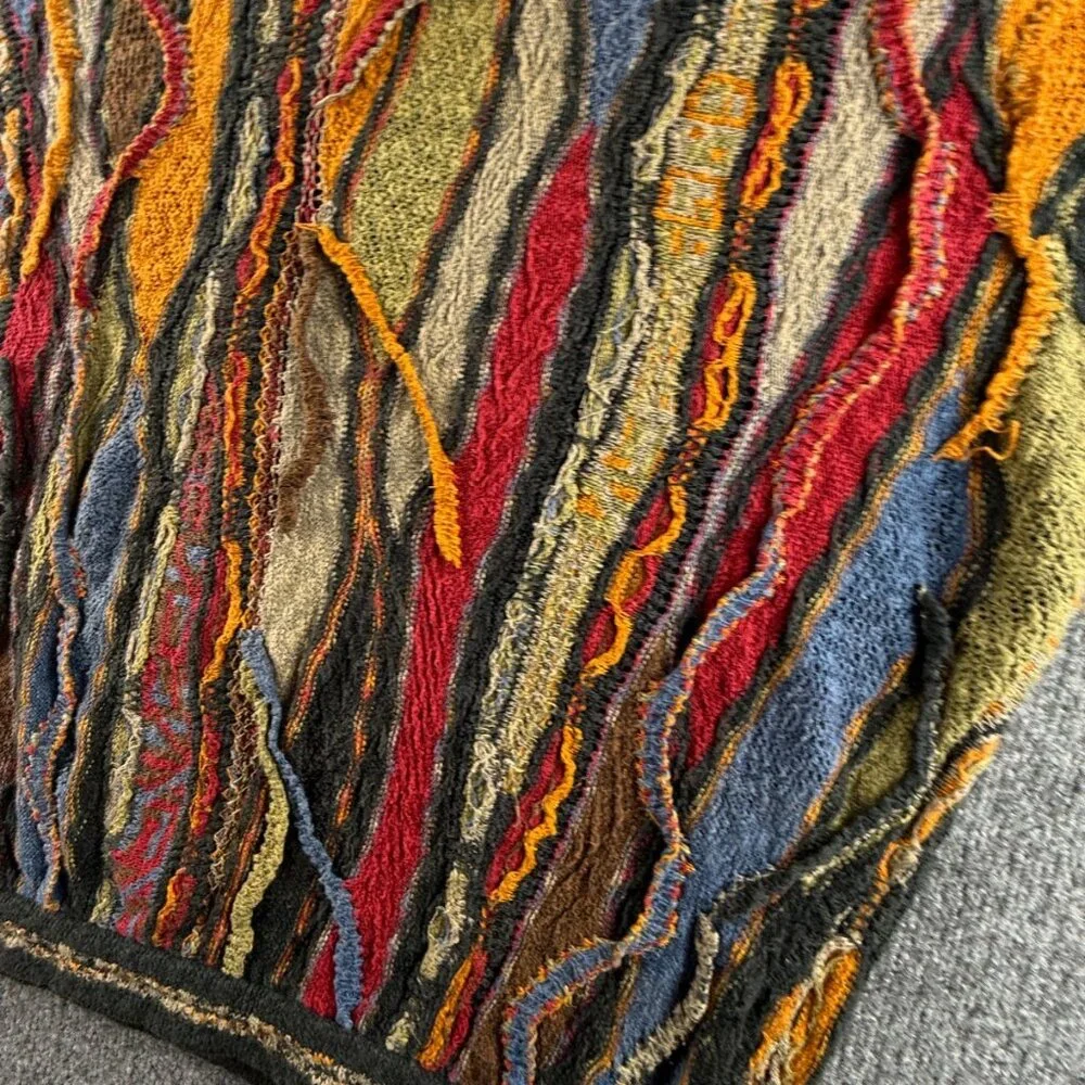 Coogi Classic Linen Blend Australia Sweater XL Pullover Colorful Authentic - Picture 4 of 16